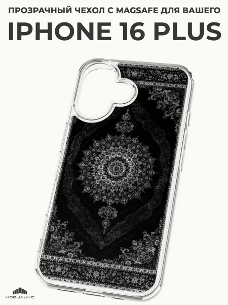 Мобилиус Чехол-бампер на iPhone 16 Plus с принтом Ковер