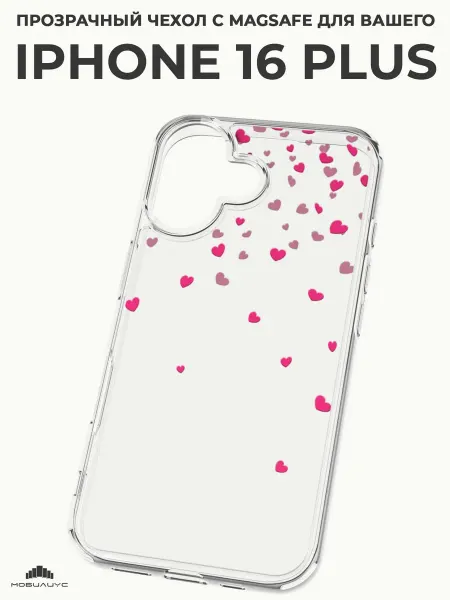 Мобилиус Чехол-бампер на iPhone 16 Plus с принтом