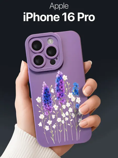 SCDesign Чехол на iPhone 16 Pro с цветами