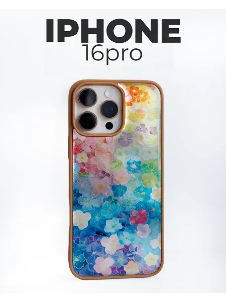 TelCase Чехол на iphone 16 pro с цветочками