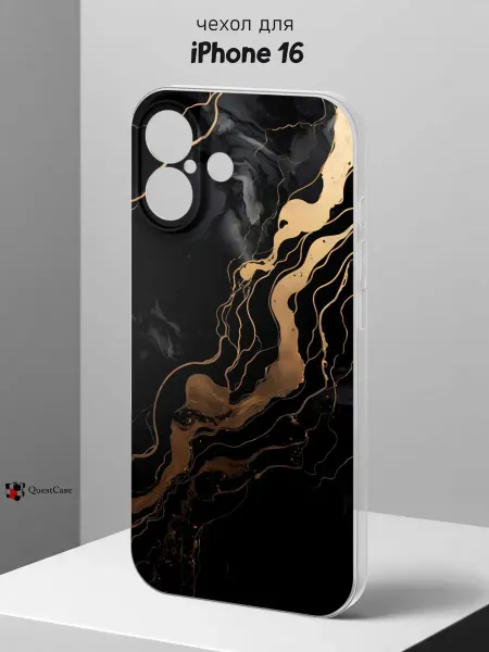 QuestCase Чехол на iPhone 16 с принтом Абстракция
