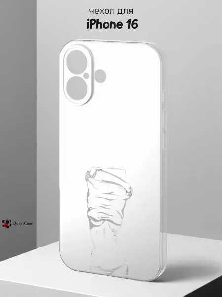 QuestCase Чехол на iPhone 16 с принтом Силуэт