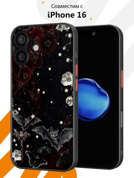 Мобилиус Чехол Бампер на iPhone 16 с принтом Коллаж