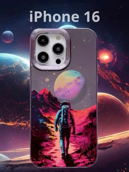 Нет бренда Чехол на iPhone 16 с принтом
