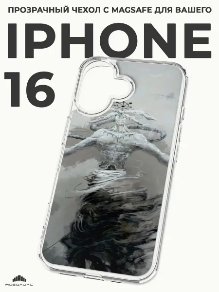 Мобилиус Чехол-бампер на iPhone 16 с принтом Дрейн