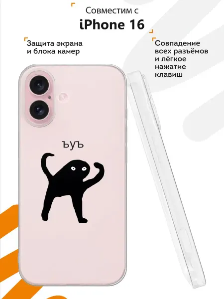 Мобилиус Чехол на iPhone 16 с принтом Мем