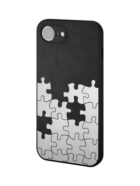 QuestCase Чехол на Apple iPhone 16e с принтом Пазлы