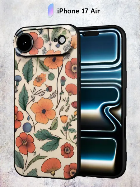 Secret.Case.Store Чехол на iPhone 17 Air с принтом Цветы