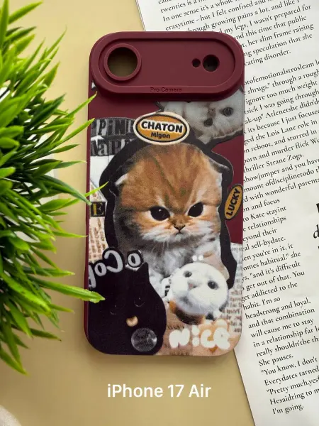 Liamoon Чехол на iPhone 17 Air с принтом Коты
