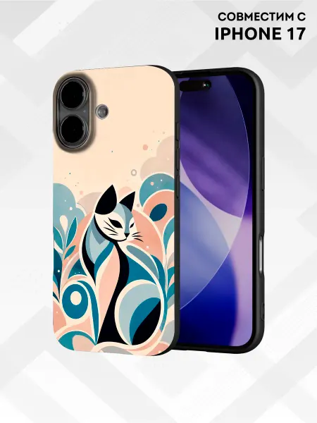 Vip Case Чехол на Apple iPhone 17 Неоновая Кошка
