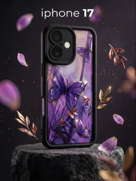 ЧЕХОЛБЕРИ Чехол с высокими бортами и принтом на Apple iPhone 17