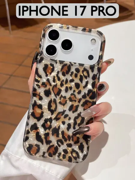 CASE HOUSE Силиконовый чехол на iPhone 17 Pro леопард