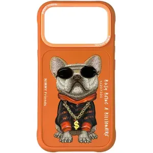 Чехол для iPhone 17 Pro Max Nimmy Glasses Cool, Пёсик французский бульдог оранжевый
