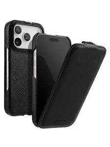 Кожаный чехол флип с Magsafe Jacka Type для iPhone 17 Pro, черный