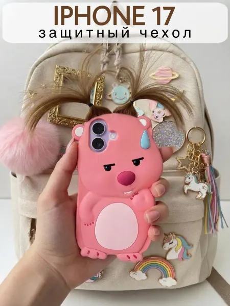 By ninni Чехол iphone 17 хомяк с волосами силиконовый