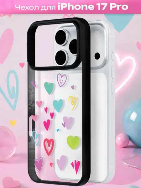 Мобимания Чехол iPhone 17 Pro с рисунком прозрачный