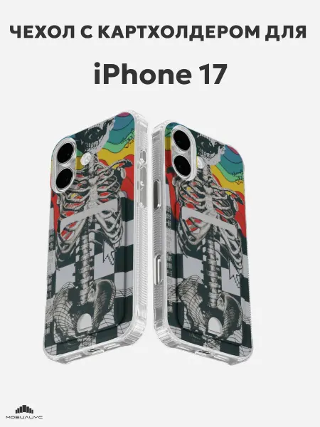 Мобилиус Чехол-бампер на iPhone 17 с принтом Коллаж