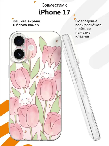 Мобилиус Чехол на iPhone 17 с принтом Композиция
