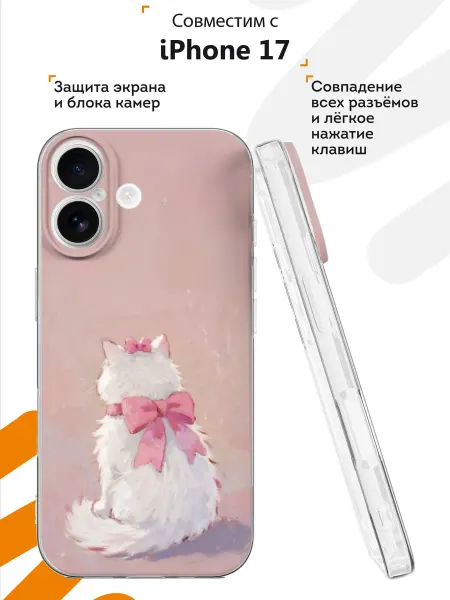 Мобилиус Чехол на iPhone 17 с принтом Кошка