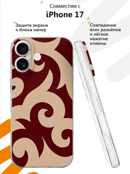 Мобилиус Чехол на iPhone 17 с принтом Орнамент