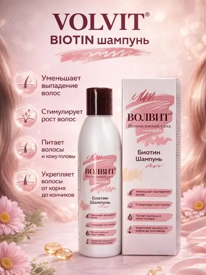 ВОЛВИТ шампунь 200 мл – против выпадения и для роста волос