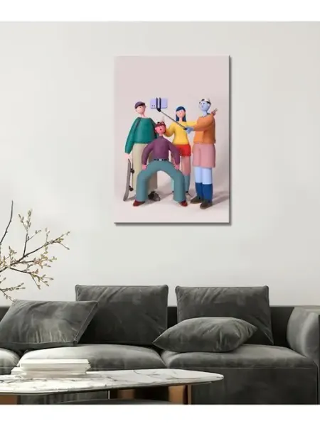 Classic Art Картина на холсте 3D иллюстрация людей (18) 20х30