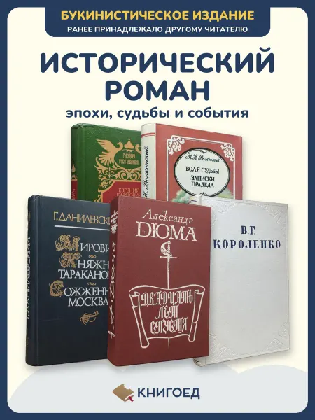 Книгоед Исторические романы Карнович Волконский Данилевский Дюма