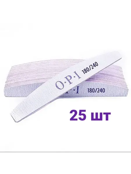 OPI Пилочка для ногтей лодочка 180-240 25 шт