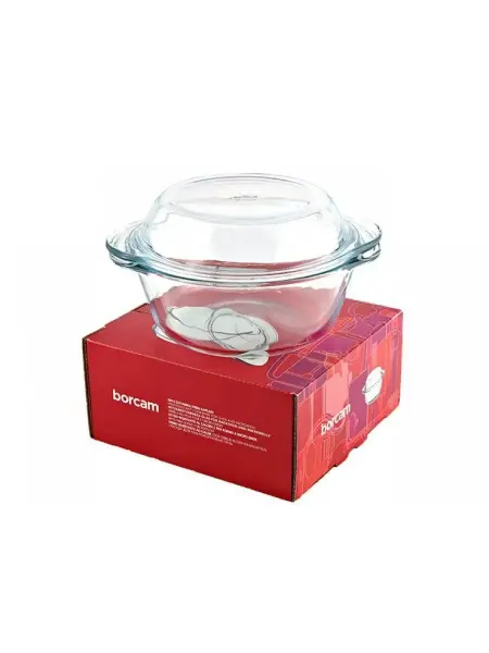 Pasabahce Borcam Кастрюля круглая 2,1л (25*22*8см) с кр