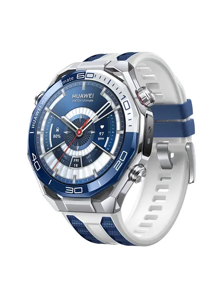 Смарт-часы HUAWEI Watch Ultimate 2, сапфировое стекло, поддержка eSIM, белый/синий (55020GBJ)