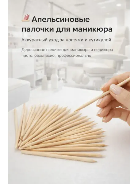 Кан4 Палочки для кутикулы. Апельсиновые палочки для маникюра 2 па…
