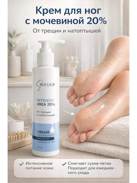 ASOLITA Крем для ног с мочевиной 20% от трещин