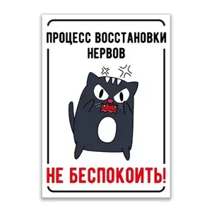 Табличка "Процесс восстановки нервов" (200х140мм)