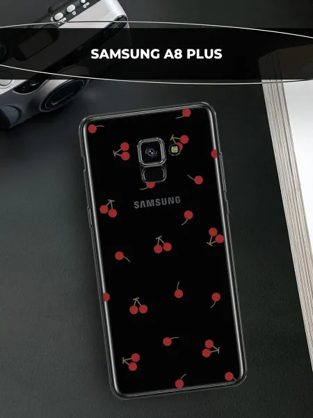 Samsung Чехол на Galaxy A8 Plus 2018 с вишней