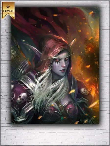 Classic Art Картина на холсте Сильвана Ветрокрылая World of Warcraft 20х