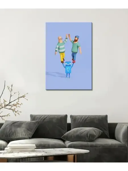 Classic Art Картина на холсте 3D иллюстрация людей (28) 20х30