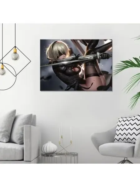 Classic Art Картина на холсте 2B Nier девушка андроид 20х30