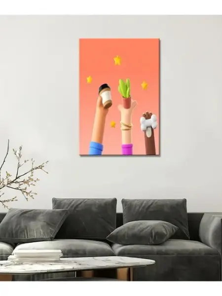 Classic Art Картина на холсте 3D иллюстрация людей (34) 20х30