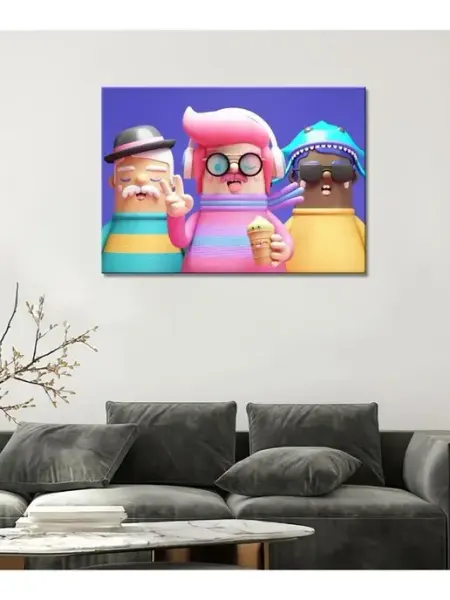 Classic Art Картина на холсте 3D иллюстрация людей (8) 20х30