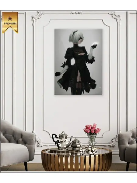 Classic Art Картина на холсте NieR Automata B2 девушка с мечом 20х30