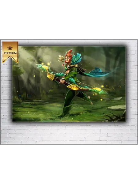 Classic Art Картина на холсте Виндрейнджер с луком DOTA 20х30
