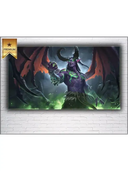 Classic Art Картина на холсте Иллидан World of Warcraft 20х30