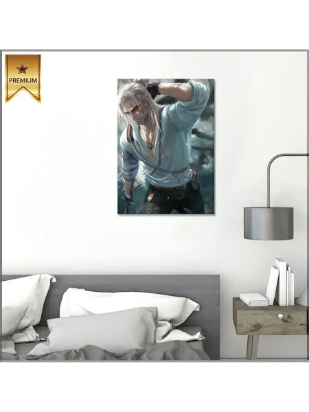 Classic Art Картина на холсте Геральт из Ривии волосы в хвосте 20х30
