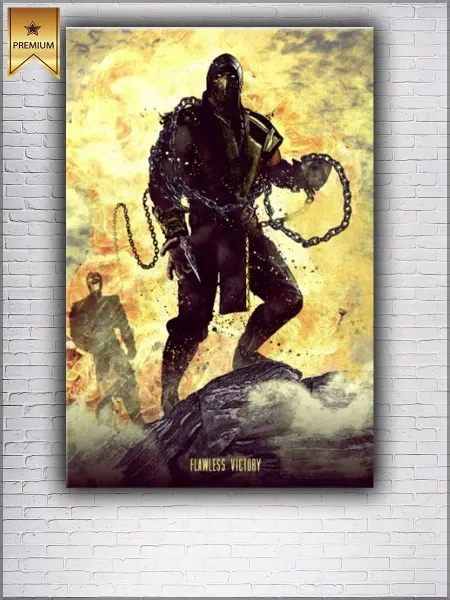 Classic Art Картина на холсте Скорпион Мортал Комбат 20х30