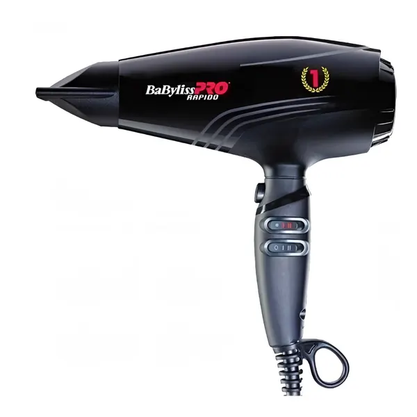 Фен BaByliss Pro Rapido BAB7000IE, мощность 2200Вт, черный