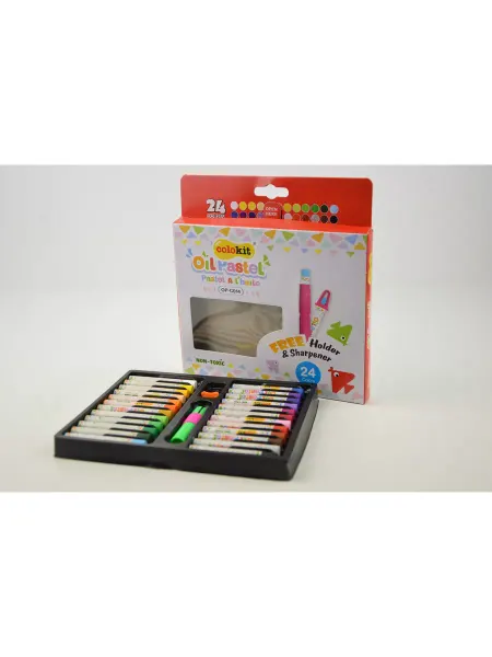 COLOKIT Карандаши цветные масляная пастель 24 цвета