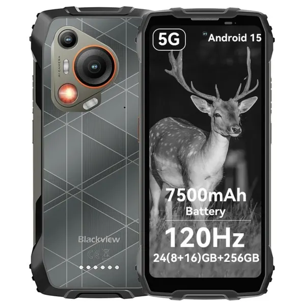 Смартфон Blackview BL7000, 5G, 8/256 ГБ, 7500 мАч, черный/черный