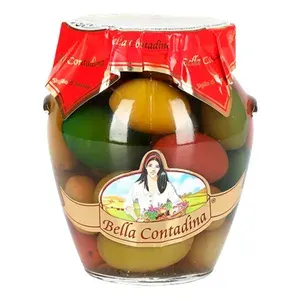 Оливки Bella Contadina Ассорти-микс крупные с косточкой 290 г