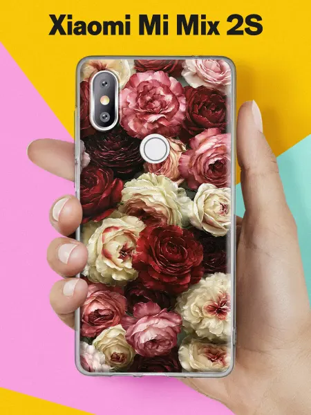 Xiaomi Чехол на Mi Mix 2S с принтом Роскошный букет пионов
