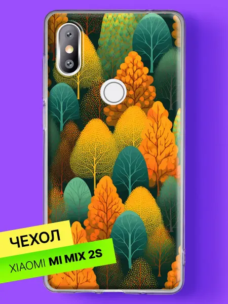 Xiaomi Чехол на Mi Mix 2S с принтом Осенний лес